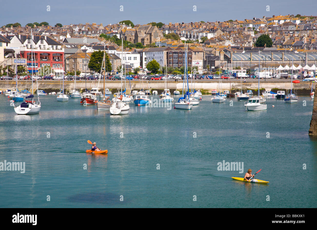 Kayak da mare Penzance Cornwall Inghilterra REGNO UNITO Foto Stock