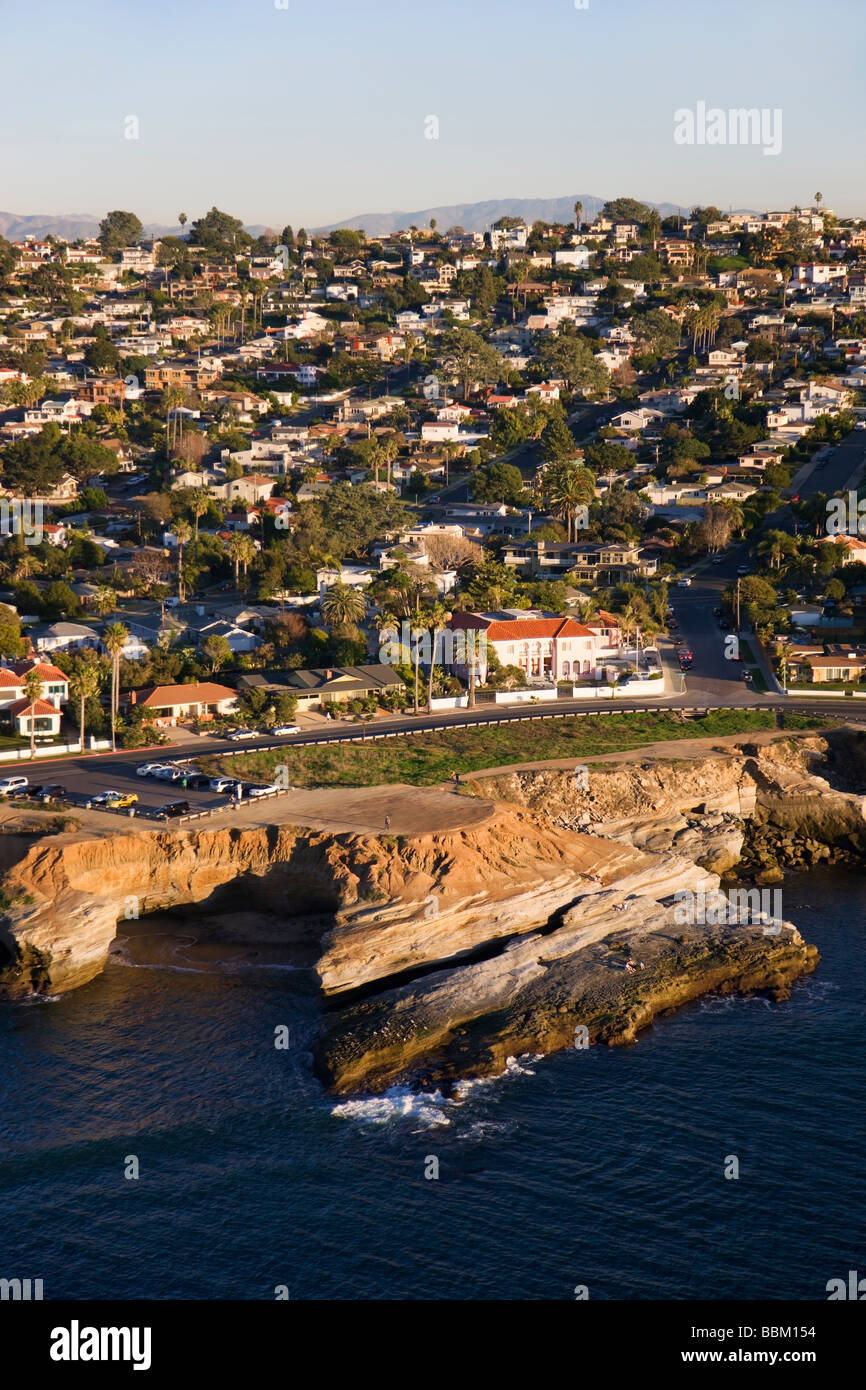 Punto Pappys e il Sunset Cliffs Point Loma a San Diego in California Foto Stock