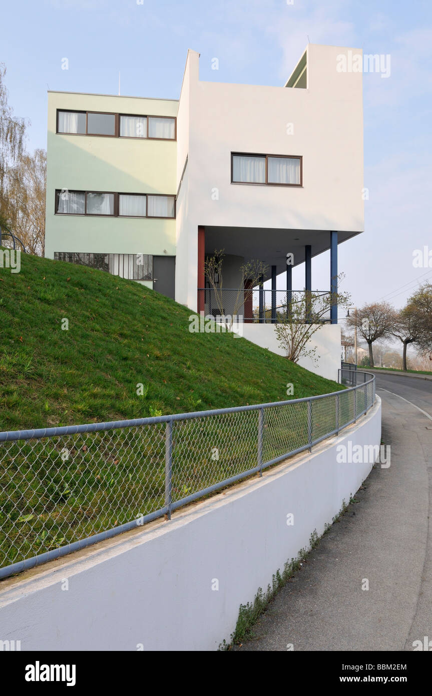 Station Wagon Weissenhofsiedlung Stuttgart, duplex Rathenaustreet 1-3, Le Corbusier e Pierre Jeanneret, Baden-Wuerttemberg, Germania Foto Stock