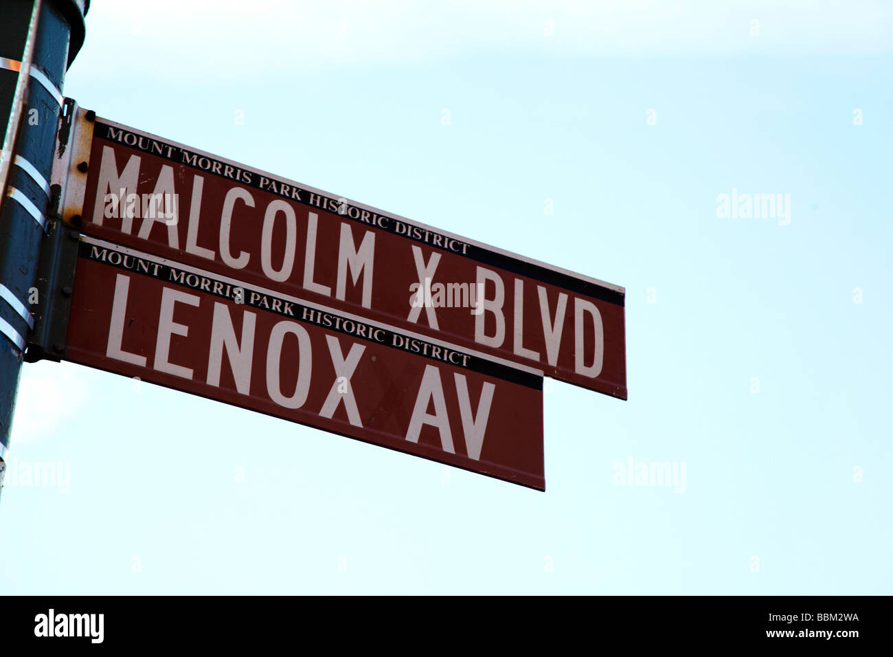 Malcolm X Boulevard, Lenox Avenue, New York Foto Stock