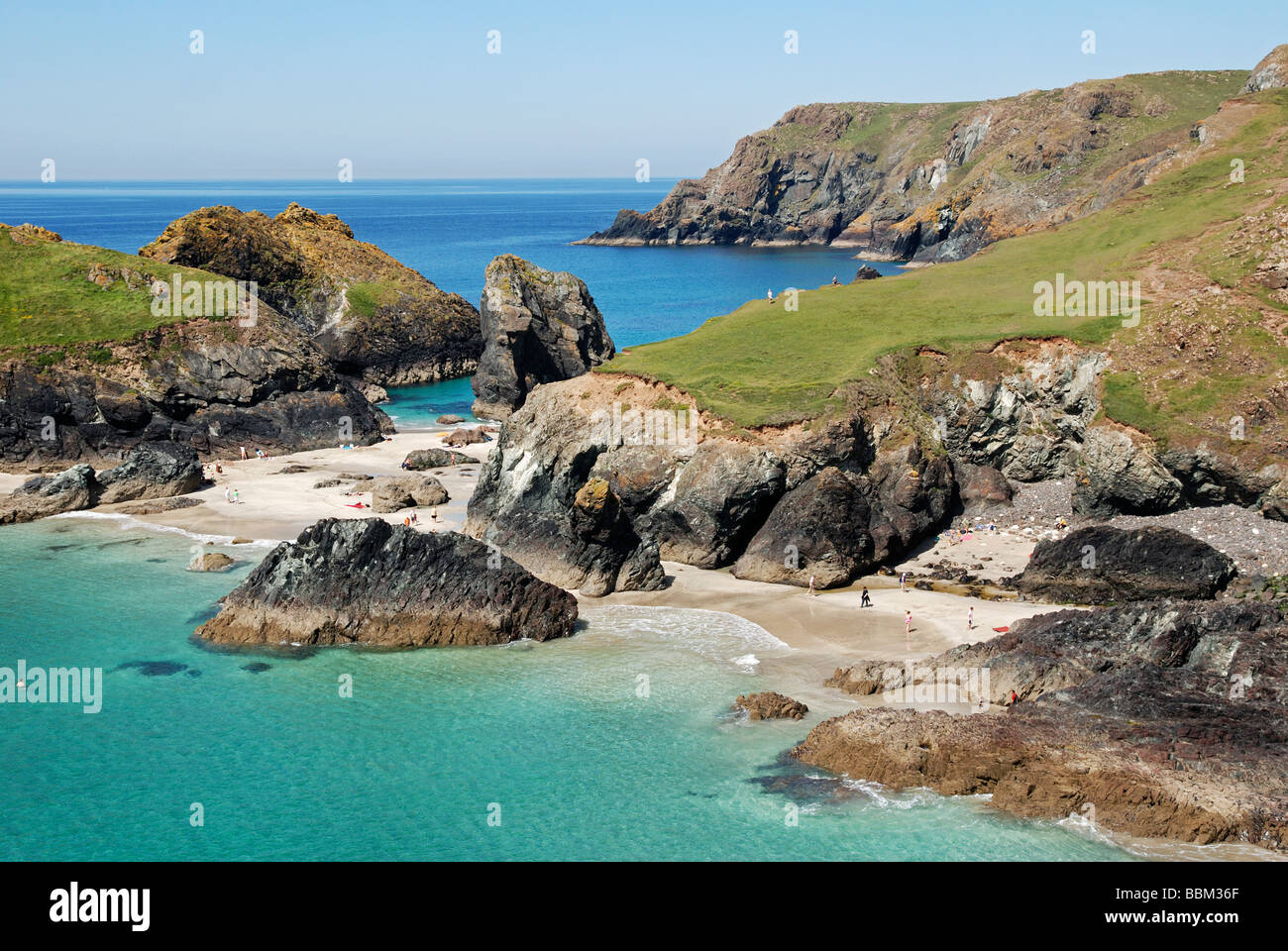 Kynance Cove vicino a lizard point in cornwall, Regno Unito Foto Stock