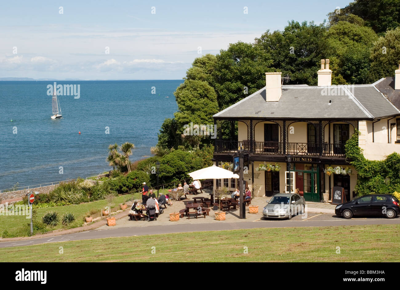 Il Ness Hotel, Shaldon, teignmouth, South devon, The Ness è un classificato di grado II Inn sulla costa sud-occidentale percorso in riva al mare villaggio di shaldon Foto Stock