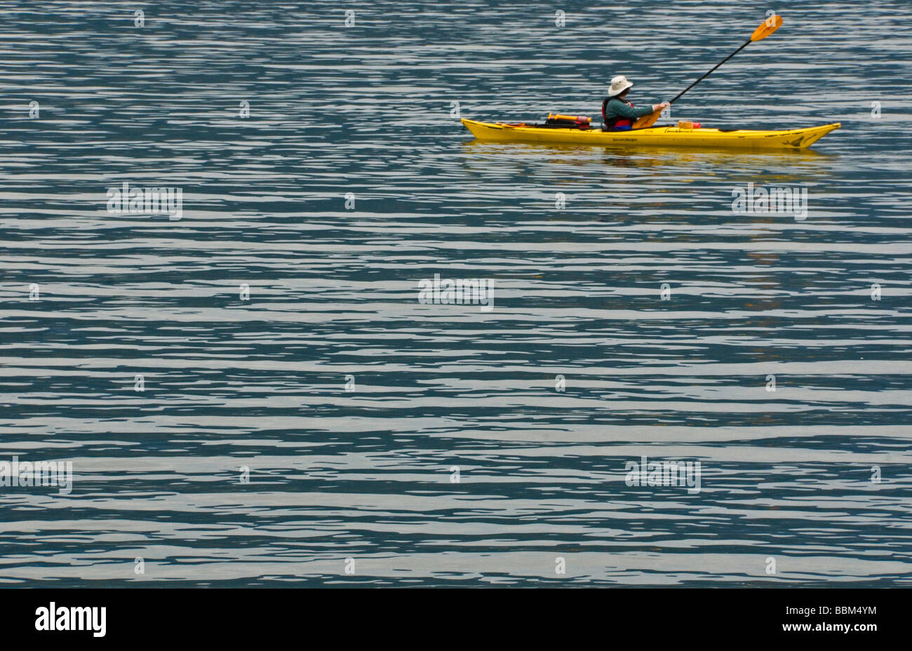 Il kayak nel braccio indiano North Vancouver Foto Stock