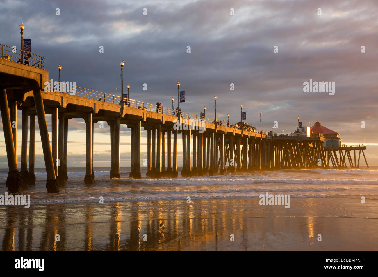L'Huntington Beach Pier Huntington Beach Orange County in California Foto Stock