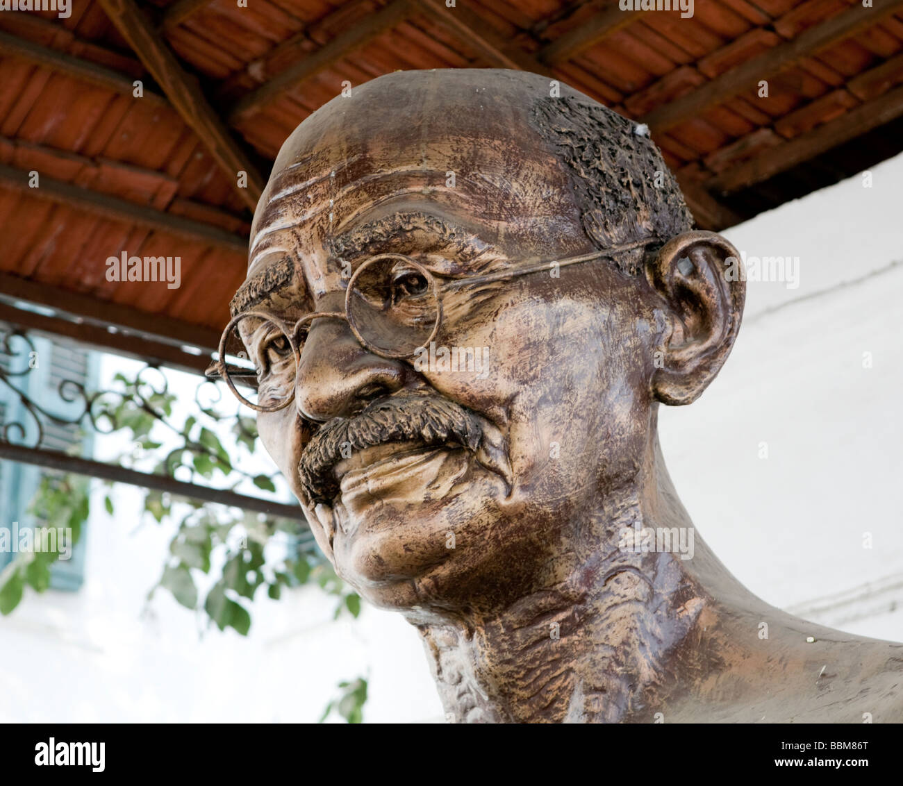 Statua in bronzo del Mahatma Gandhi Memorial Museum New Delhi India Asia Foto Stock