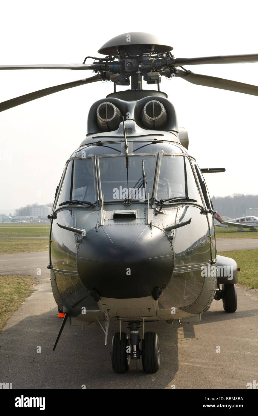 Elicottero "Super Puma' da Aérospatiale, Francia Foto Stock