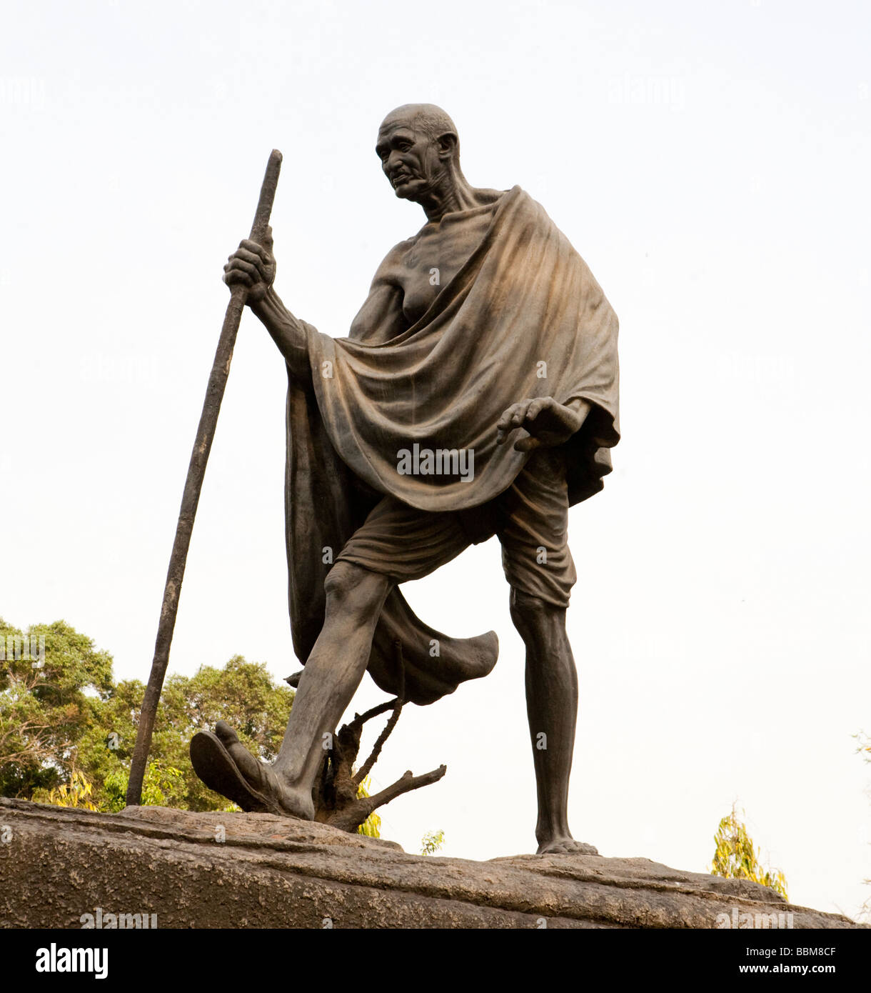 Statua in bronzo del Mahatma Gandhi New Delhi India Foto Stock