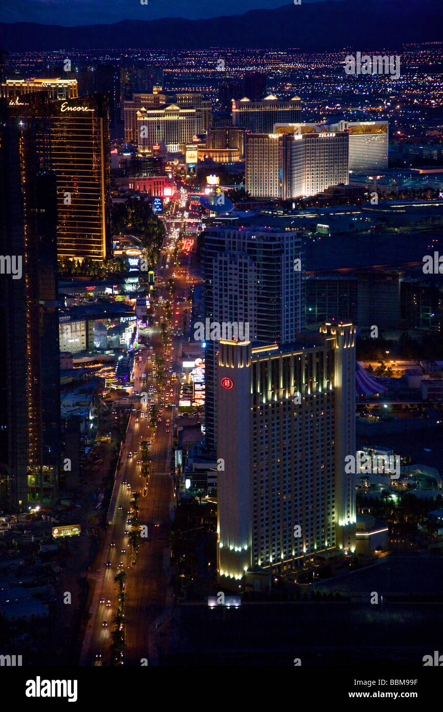 Vista di Las Vegas dal Stratosphere Las Vegas Nevada Foto Stock