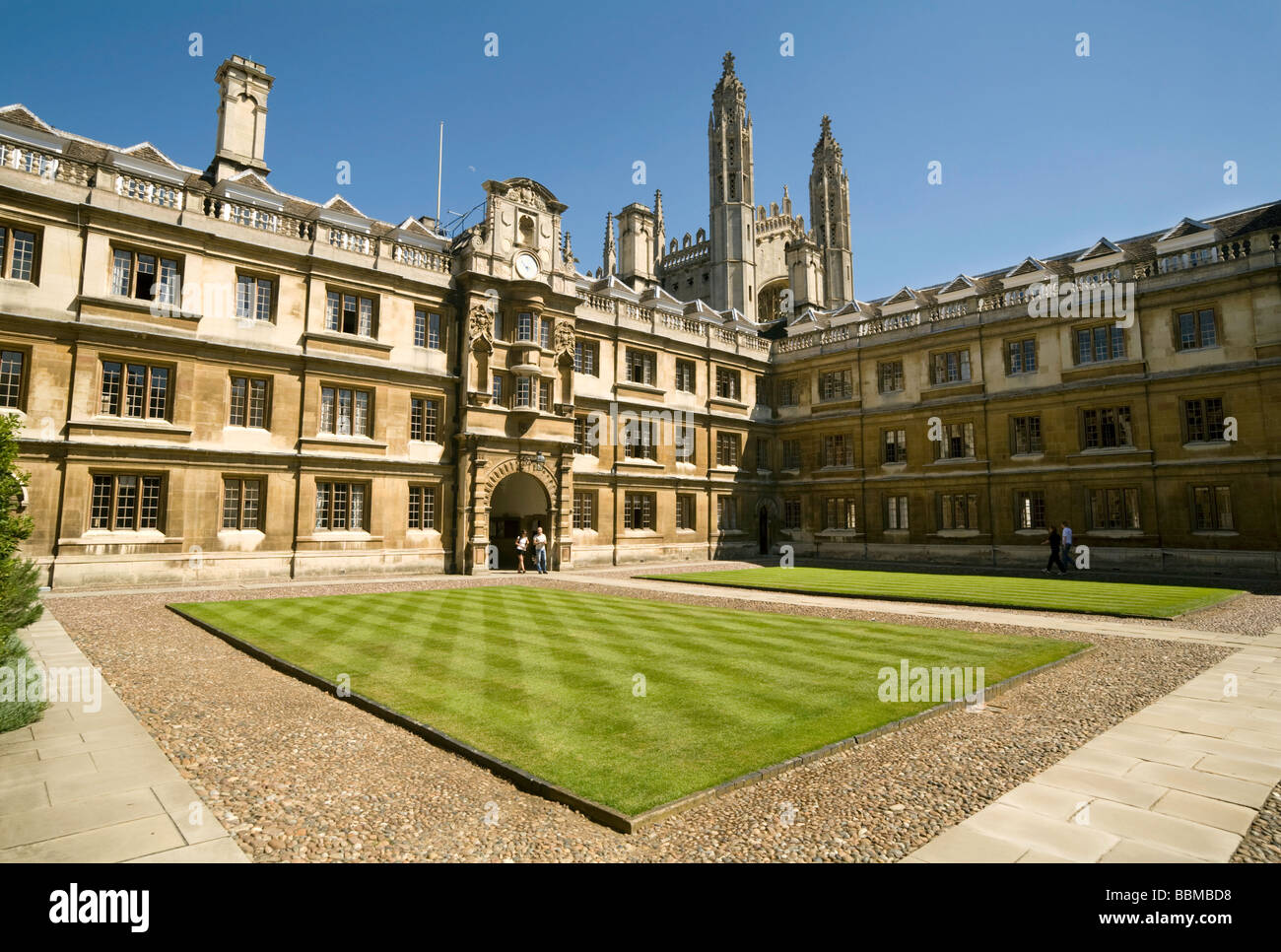 Antica Corte, Clare College di Cambridge University, Regno Unito Foto Stock