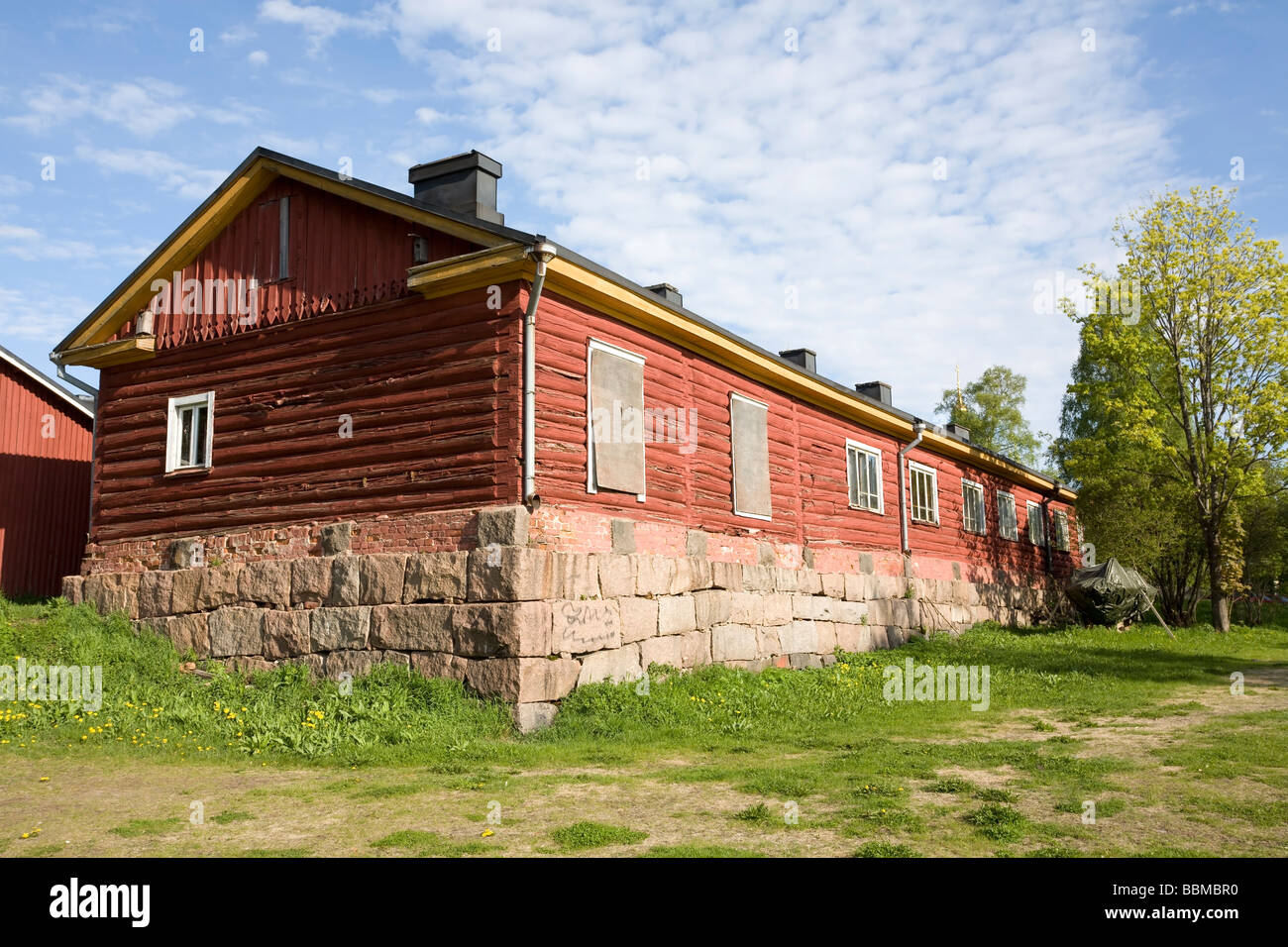 Il vecchio stabile nella fortezza di Lappeenranta Finlandia Europa Foto Stock