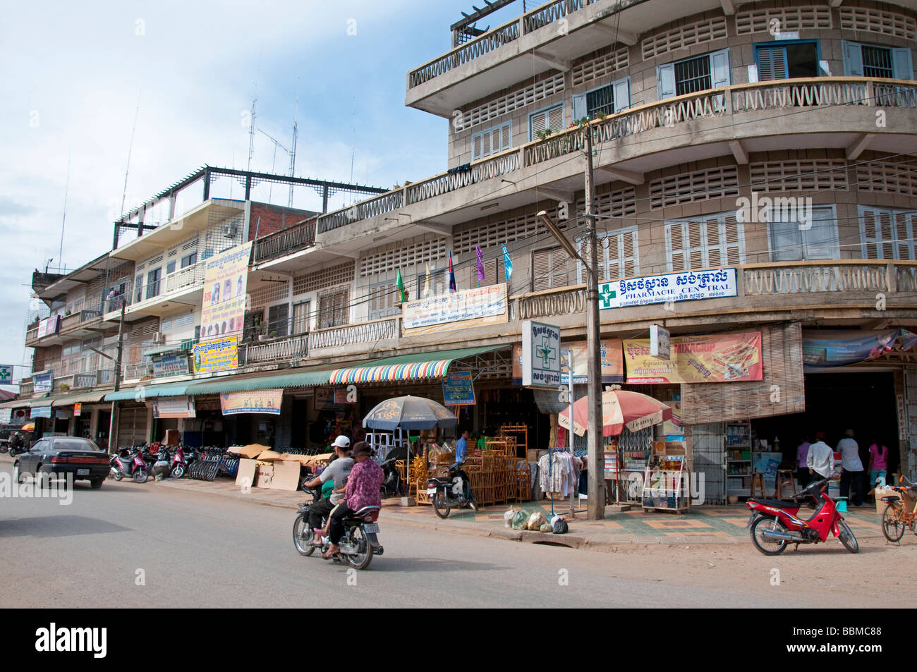 Scena di strada, Battambang, Cambogia Foto Stock