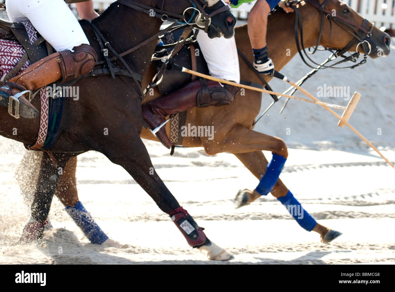 Spiaggia di torneo di polo, Timmendorfer Strand, Schleswig-Holstein, Germania, Europa Foto Stock