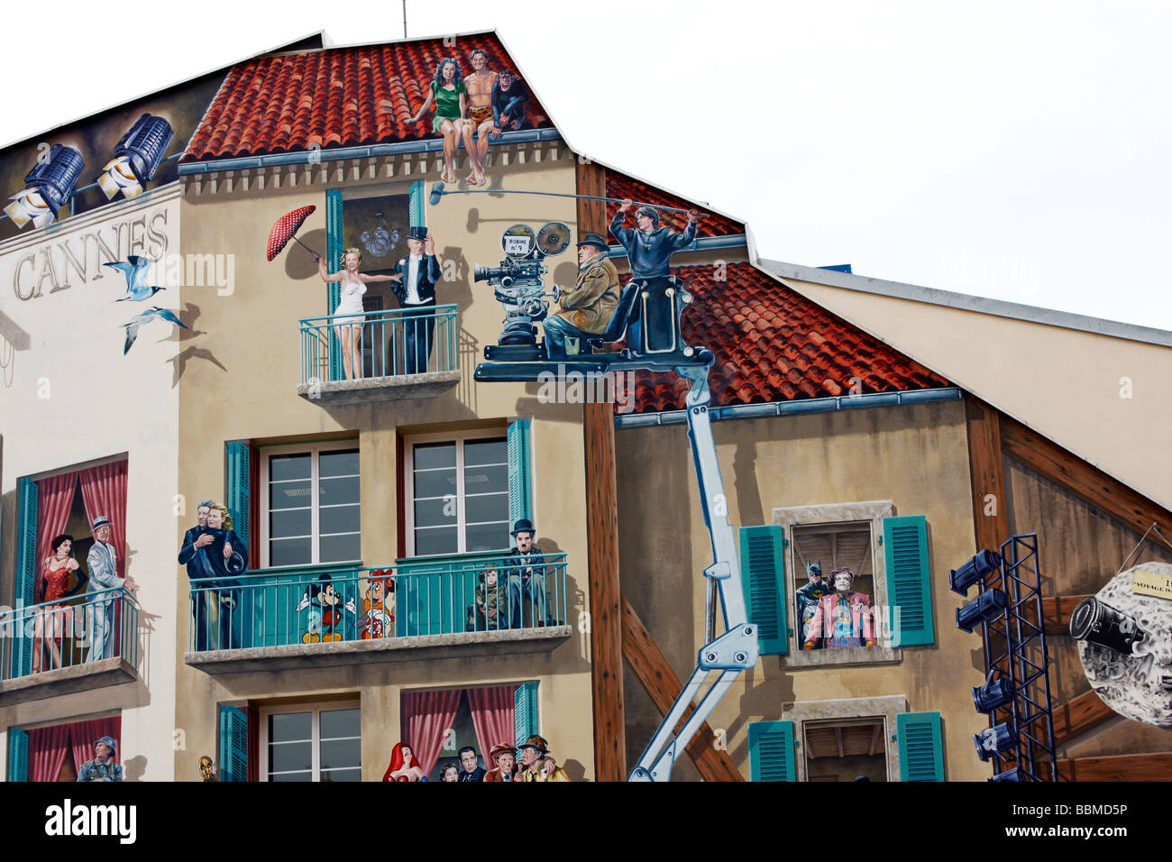 Festival di pellicola di Hollywood parete in Cannes ,a sud della Francia,Francia UE. Foto Stock