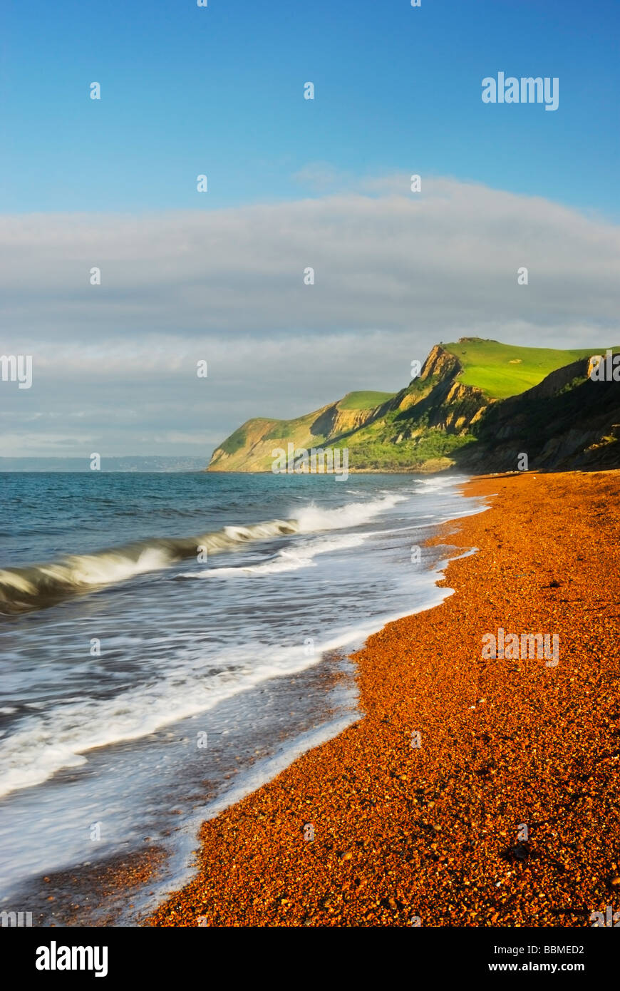 Guardando verso il Golden Cap dorset England Regno Unito Foto Stock