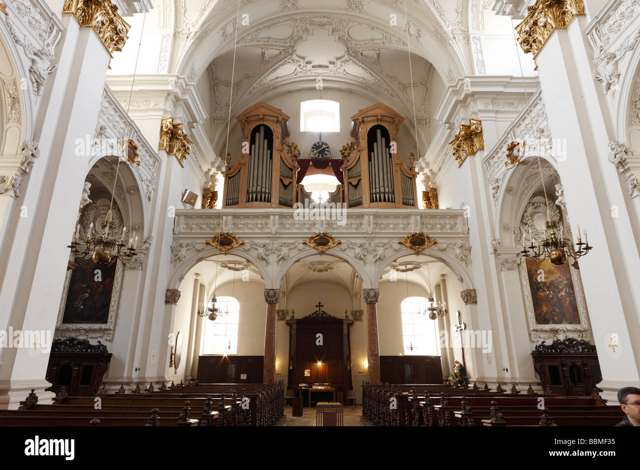 Organo di Bruckner, Old Dome, Sant Ignazio chiesa in Linz, Austria superiore, Austria, Europa Foto Stock