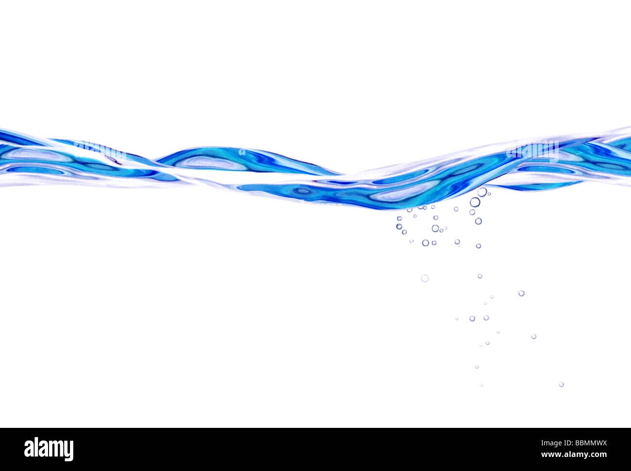 Vista di acqua chiara superficie (composito digitale) Foto Stock