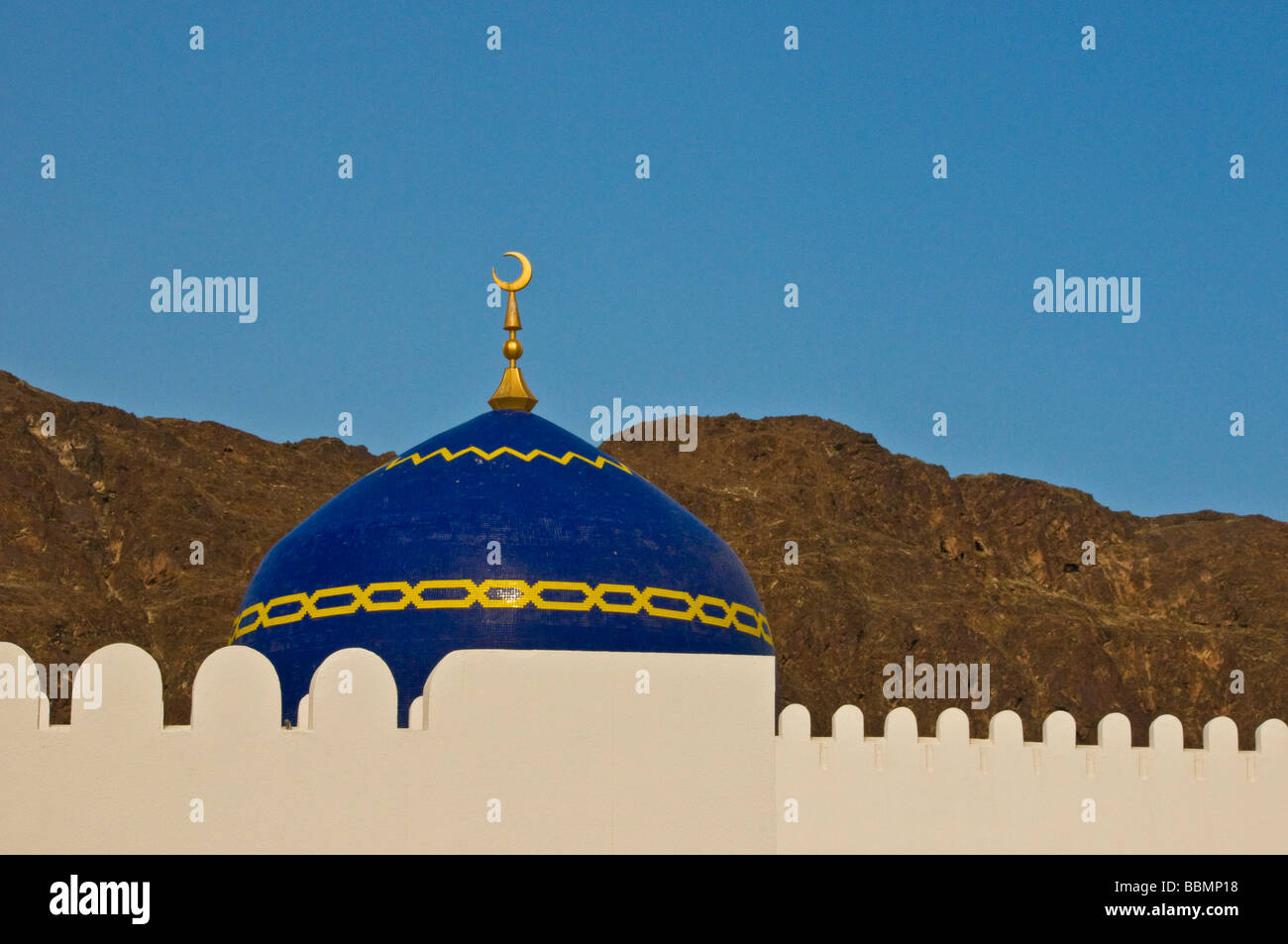 Dettaglio del tetto di una moschea tradizionale Muscat Oman Foto Stock