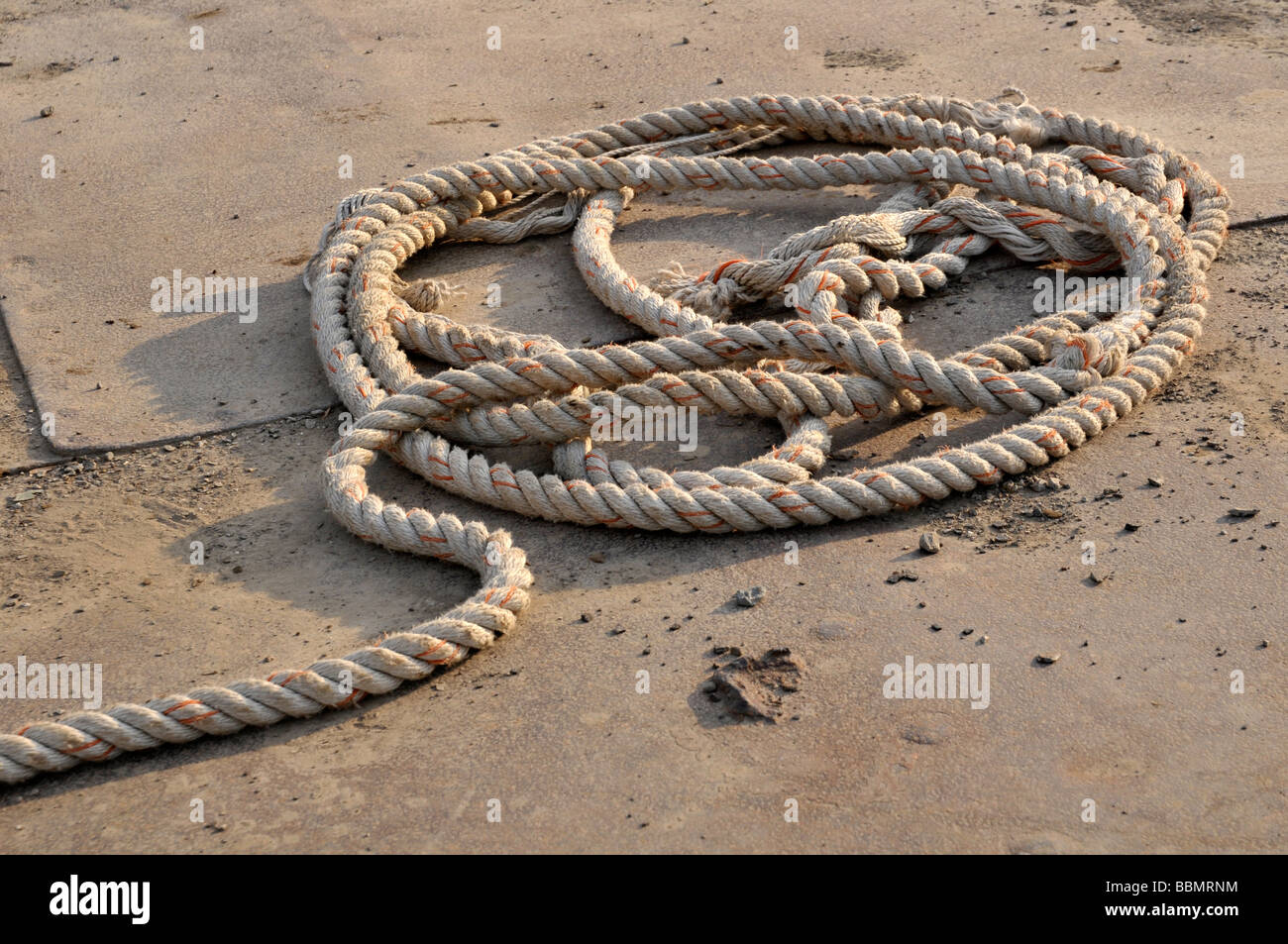 Corda di attracco. Foto Stock