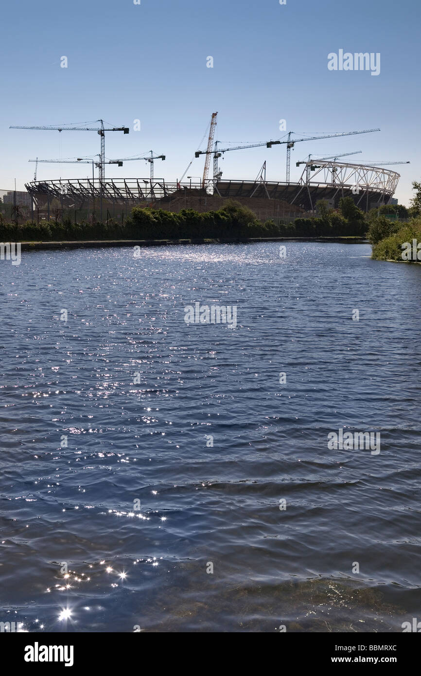 Il 2012 Olympic Stadium di Londra in costruzione nel maggio 2009 Foto Stock