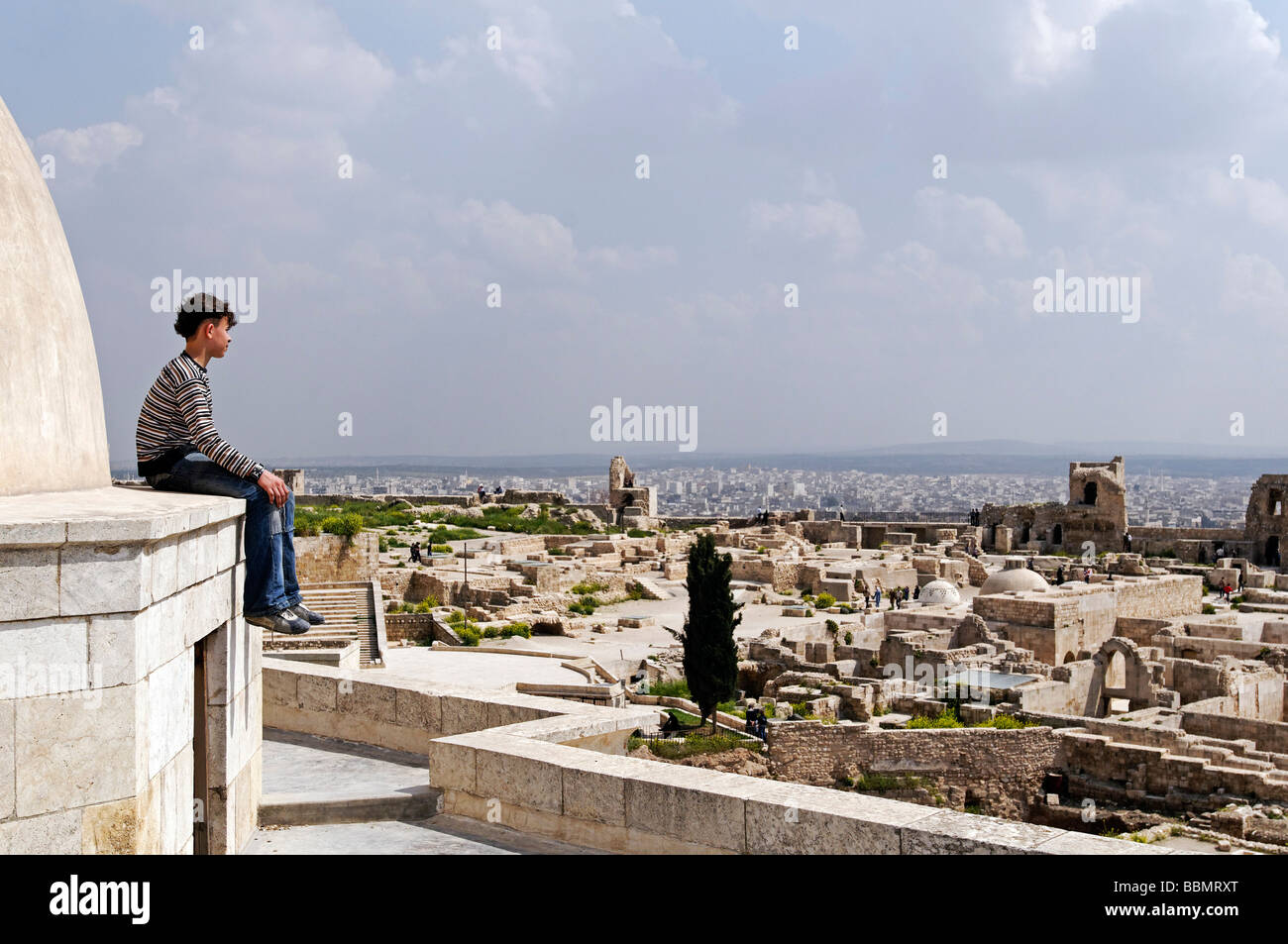 Sulla collina della cittadella, Aleppo, Siria, Medio Oriente e Asia Foto Stock