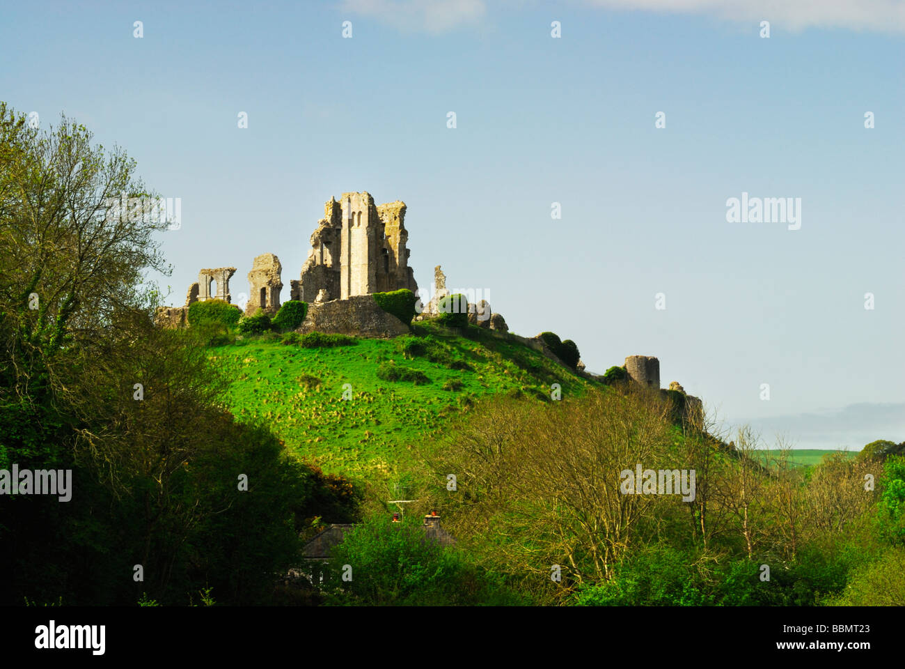 Corfe Castle Isle of Purbeck Dorset England Regno Unito Foto Stock