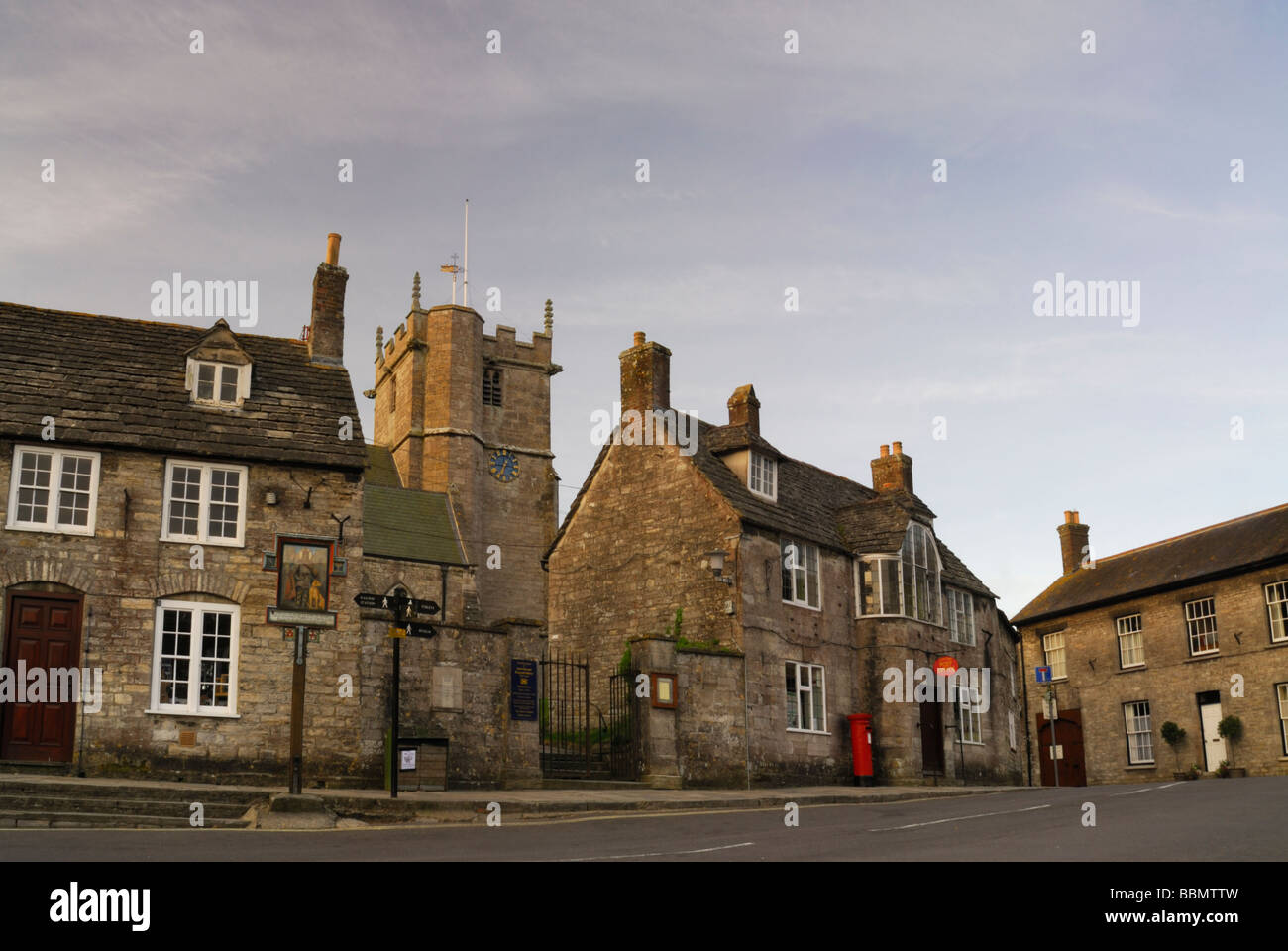 La città di Corfe Castle Isle of Purbeck Dorset England Regno Unito Foto Stock