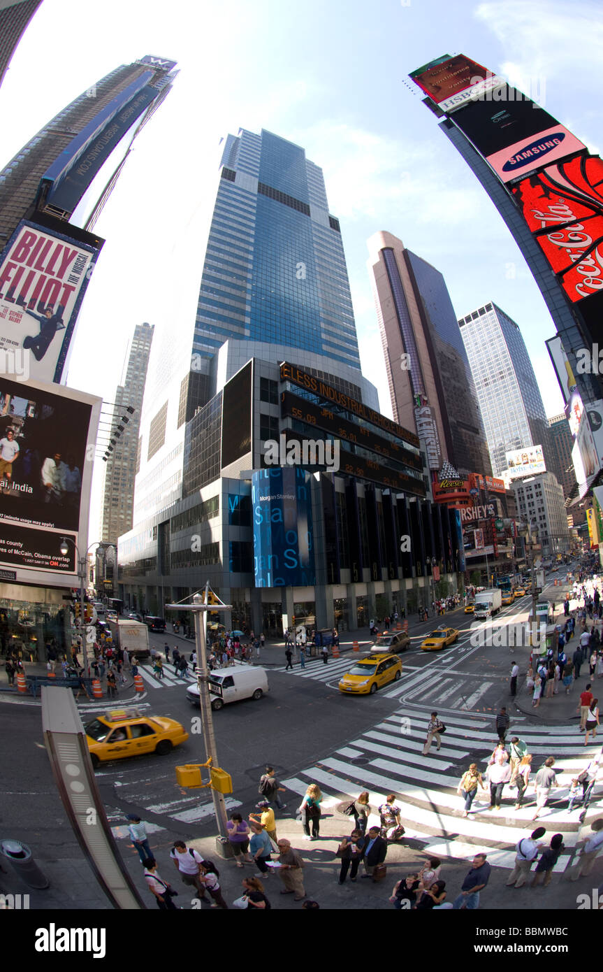 Morgan Stanley sede in Times Square a New York venerdì 22 maggio 2009 Frances M Roberts Foto Stock