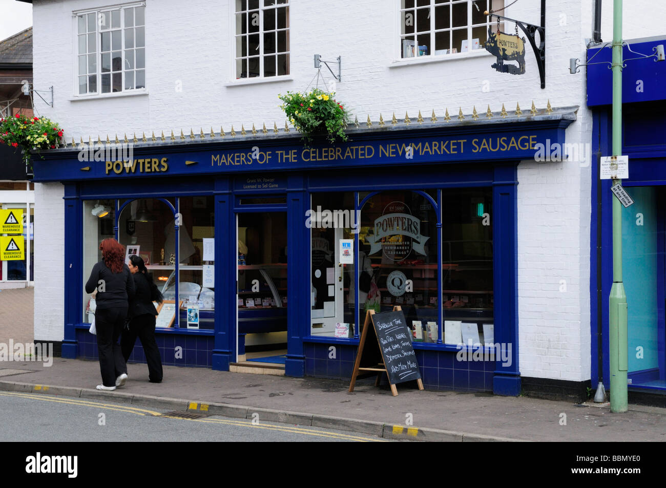 Macellerie Powters Shop Newmarket Inghilterra Suffolk REGNO UNITO Foto Stock