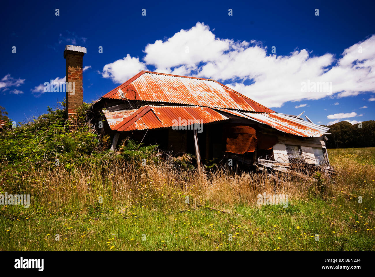 Outback deserta Shack. Victoria Foto Stock