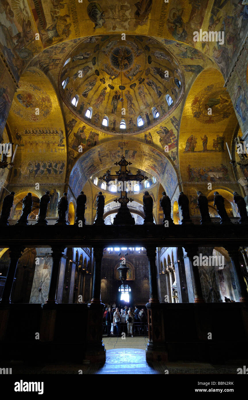 Basilica di San Marco, contrassegnare la Chiesa dall'interno, Venezia, Italia e Europa Foto Stock