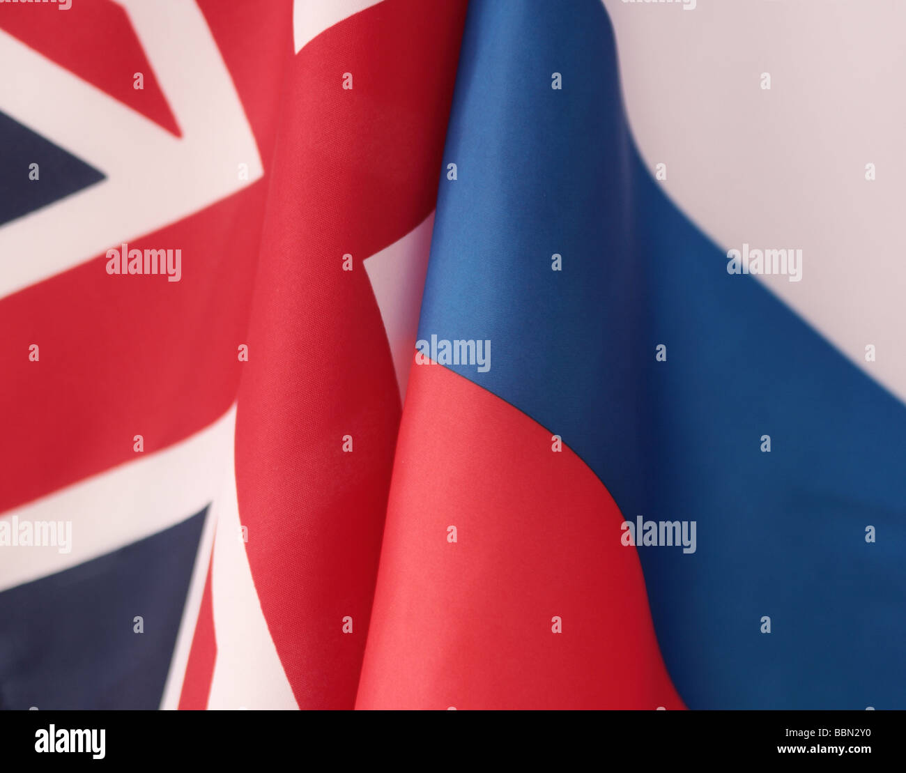 Bandiere di Francia e Gran Bretagna Foto Stock