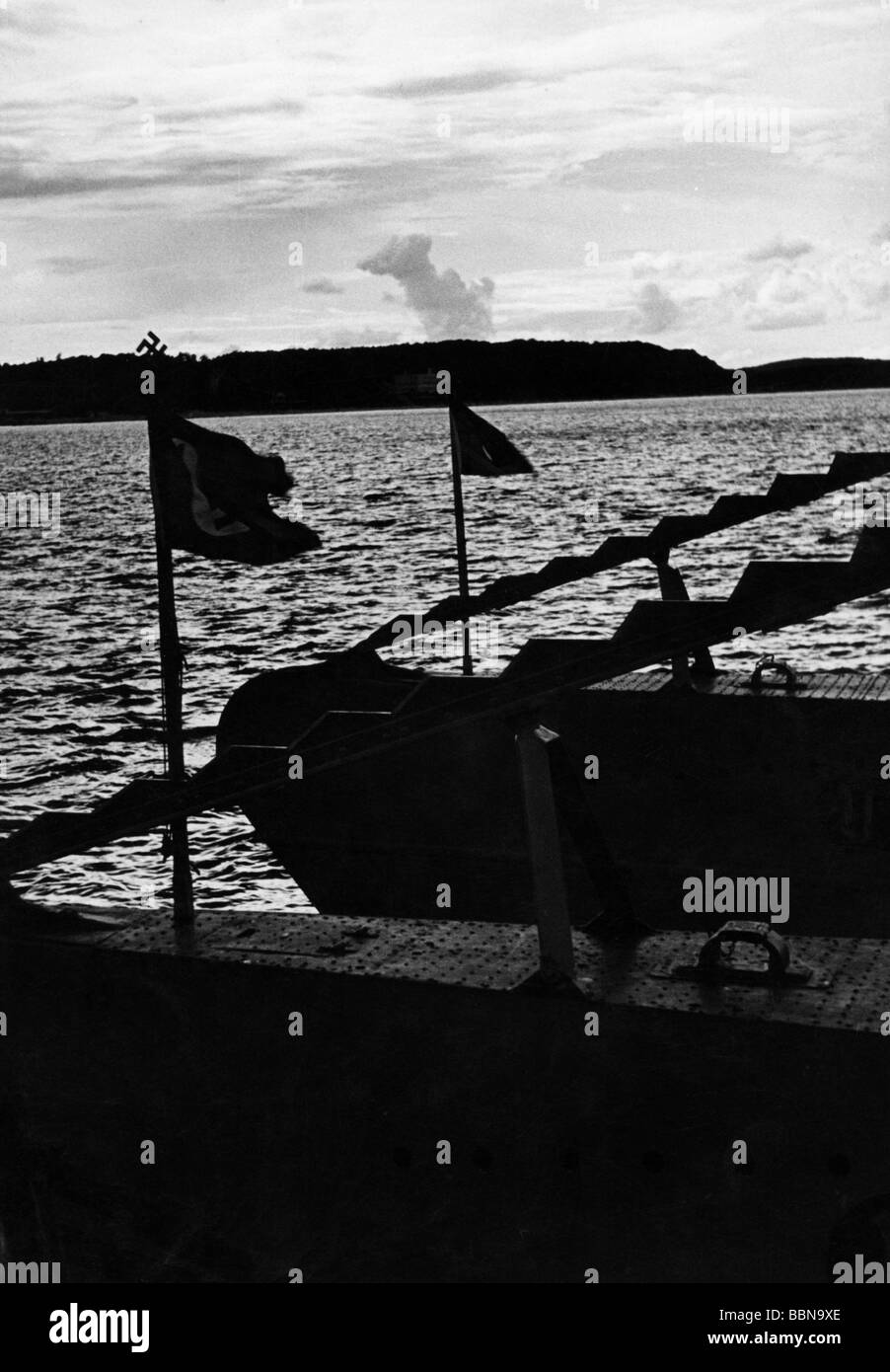 Eventi, Seconda guerra mondiale / seconda guerra mondiale, guerra navale, sottomarini tedeschi in un porto di casa, circa 1939, Foto Stock