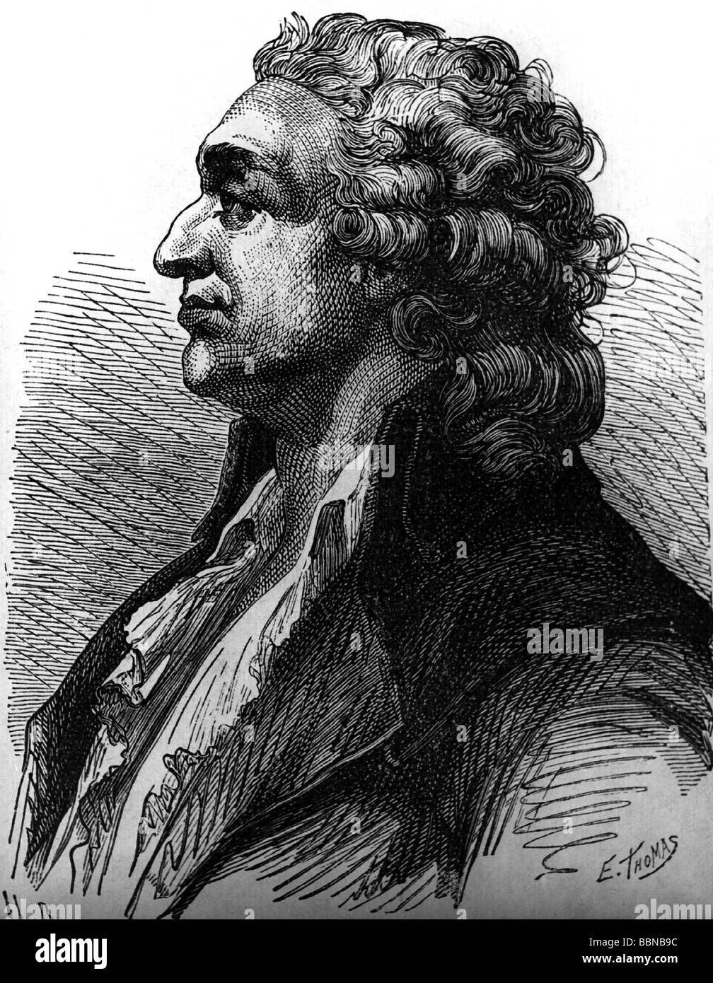 Condorcet, Marie Jean Antoine Marquis, 17.9.1743 - 6.4.1794, matematico e politico francese, ritratto, incisione in legno, 19th secolo, , Foto Stock