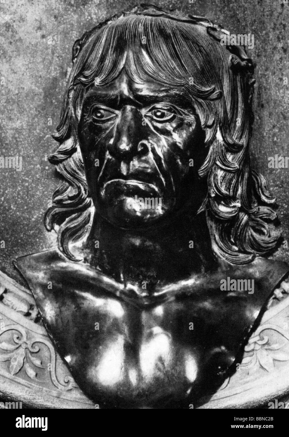 Mantegna, Andrea, 1431 - 13.9.1506, artista italiano (pittore e incisore, ritratto, busto bronzeo a Mantova, Italia, , Foto Stock