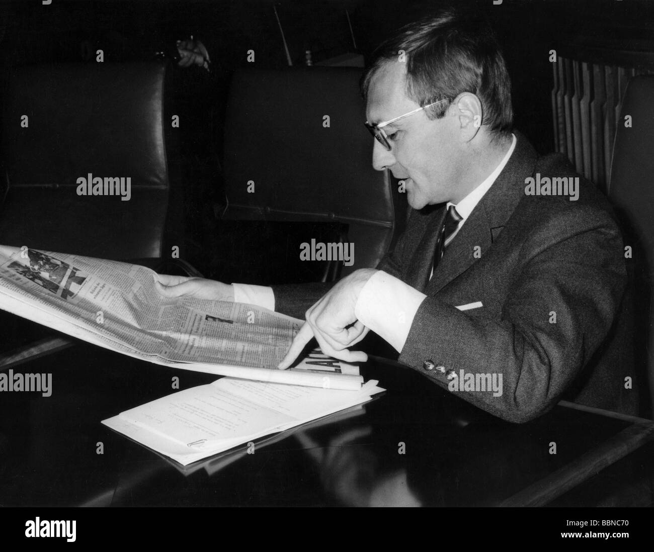 Augstein, Rudolf, 5.11.1923 - 7.11.2002, giornalista tedesco, editore di "Der Spiegel", processo a Monaco, 1965, Foto Stock