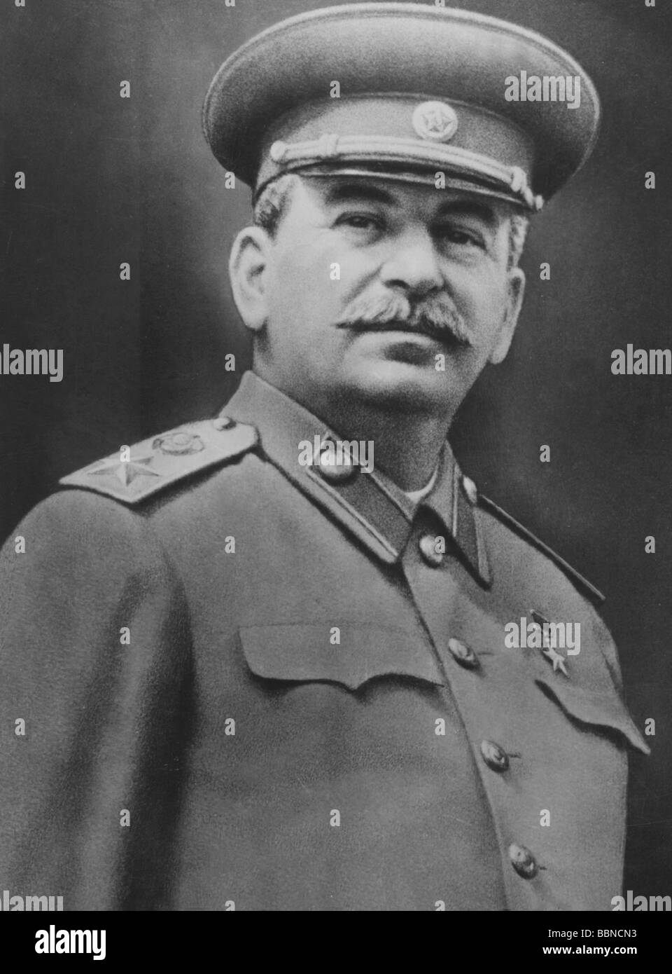 Stalin, Joseph Vissarionovich, 18.12.1879 - 5.3.1953, statista sovietico, Segretario generale del Partito Comunista dell'Unione Sovietica 1922 - 1953, ritratto, 1940s, Foto Stock