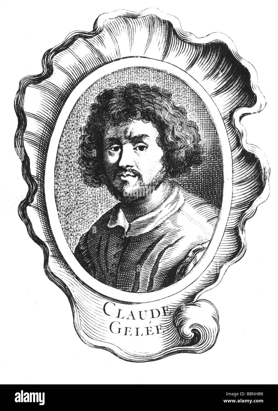 Lorrain Claude, 1600 - 23.11.1682, artista francese (pittore), ritratto, incisione su rame, artista del diritto d'autore non deve essere cancellata Foto Stock