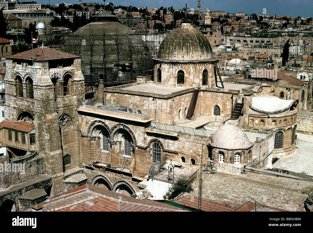 Geografia / viaggio, Israele, Gerusalemme, Chiesa del Santo Sepolcro (chiesa di resurrezione), vista esterna, Foto Stock