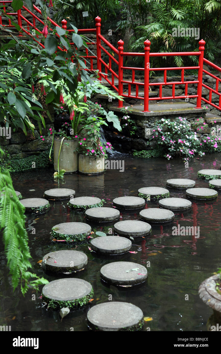 Piscina nel Monte Palace Gardens Madeira Foto Stock