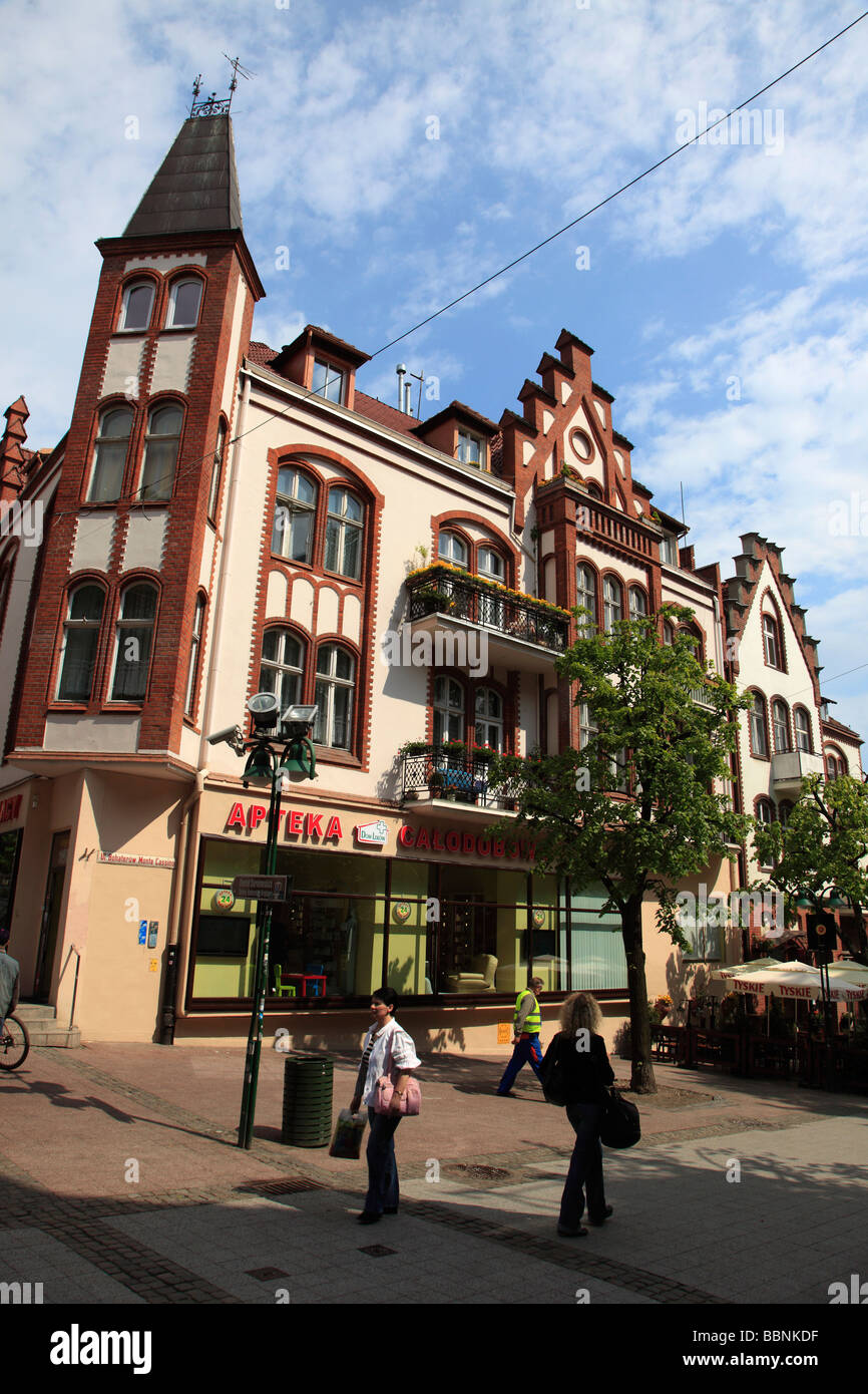 La Polonia Pomerania Sopot Bohaterow Monte Cassino street Foto Stock