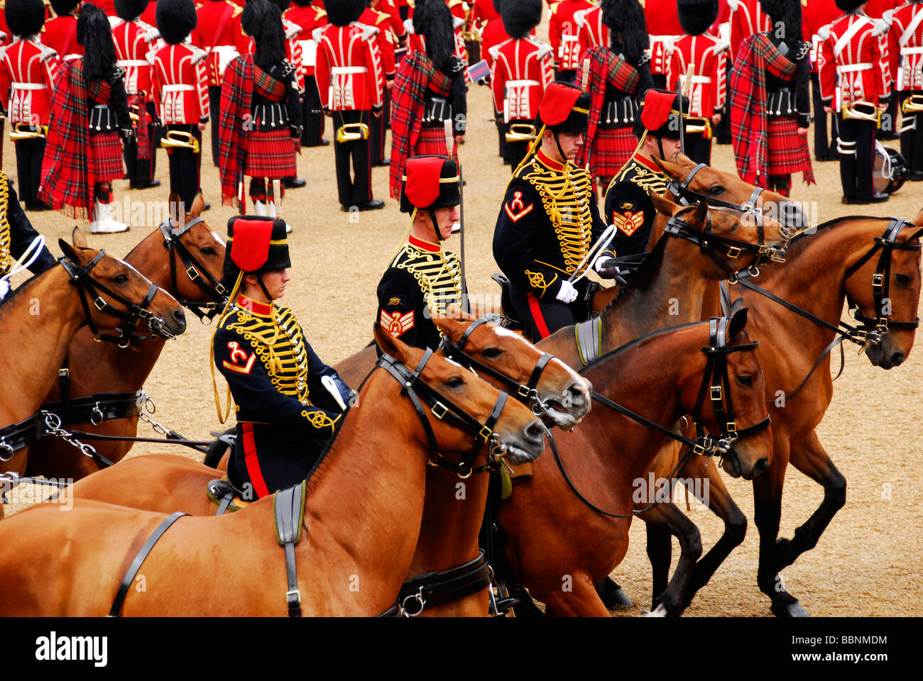 Trooping del colore Foto Stock