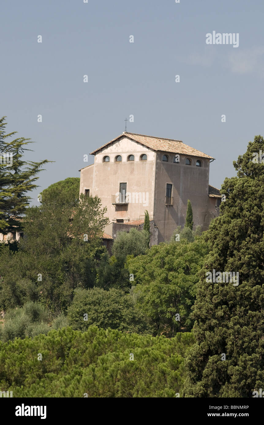 Geografia / viaggi, Italia, Roma, Palatino, chiesa di San Bonaventura al Palatino, vista esterna, Additional-Rights-Clearance-Info-Not-Available Foto Stock