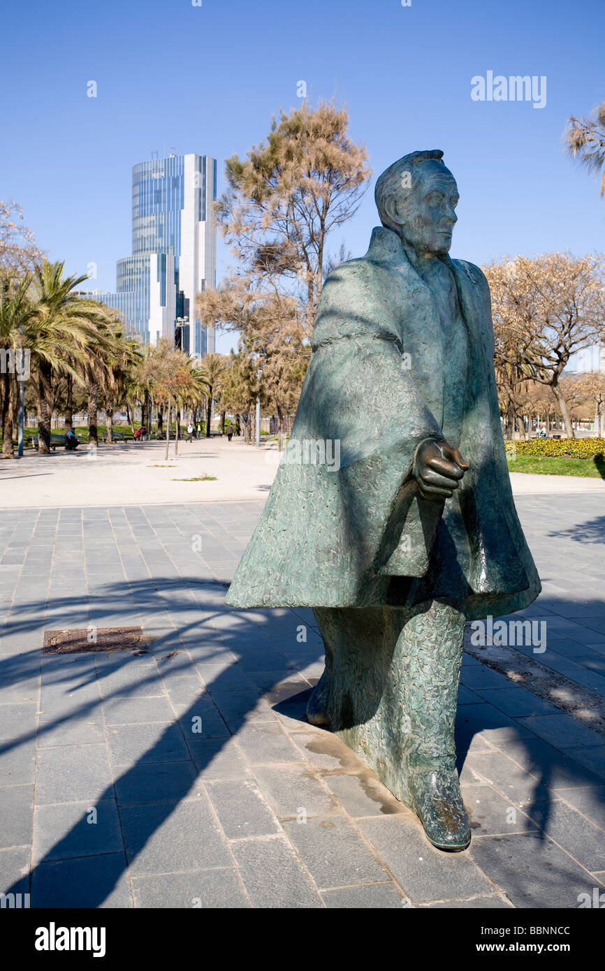 Simon Bolívar Statua in Barcelona Foto Stock