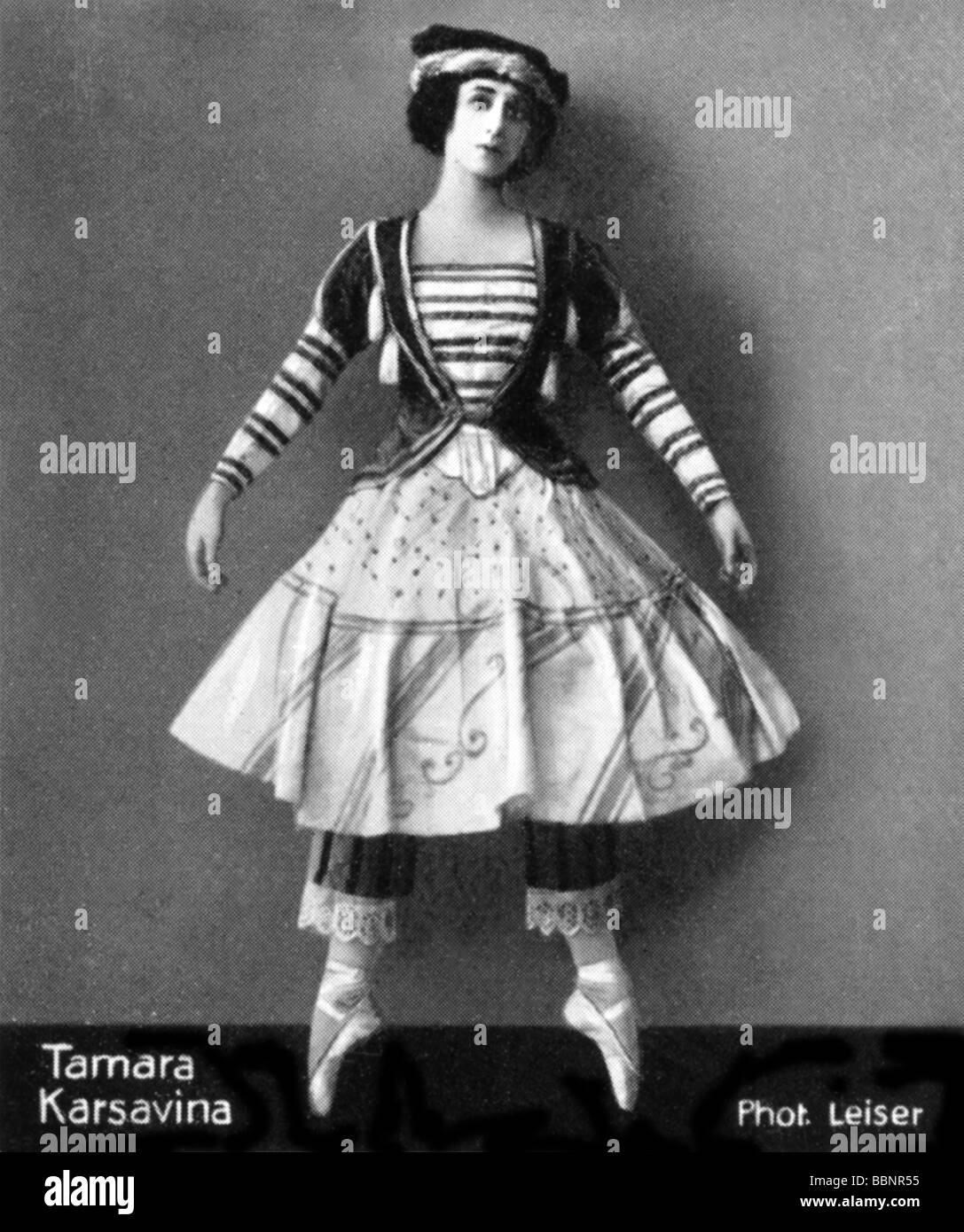 Karsavina, Tamara, 10.3.1885 - 9.3.1885, ballerino inglese di origine russa, in costume, circa 1910, Foto Stock