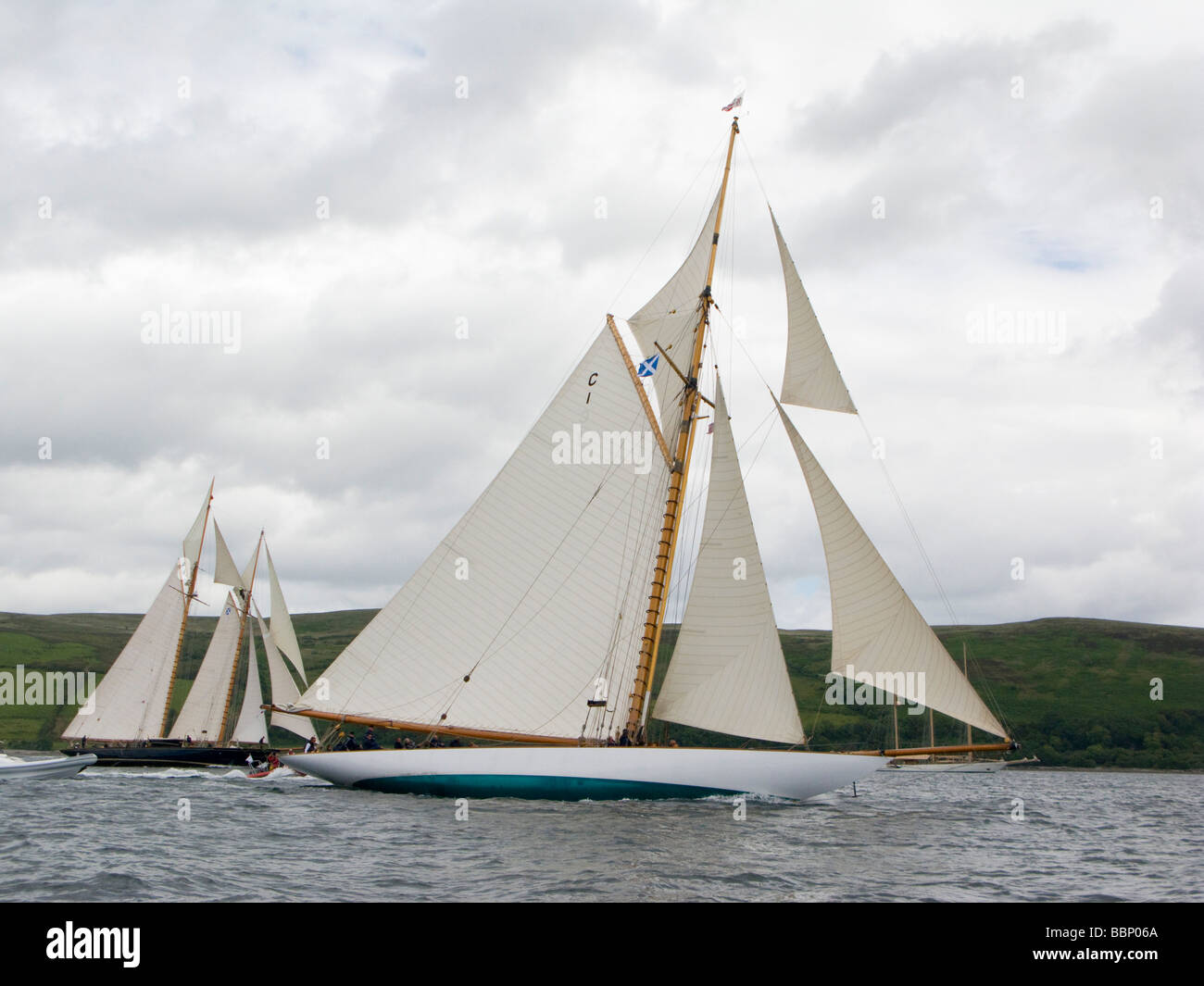 Classic Fife yachts racing al Fife Regatta 2008 Foto Stock