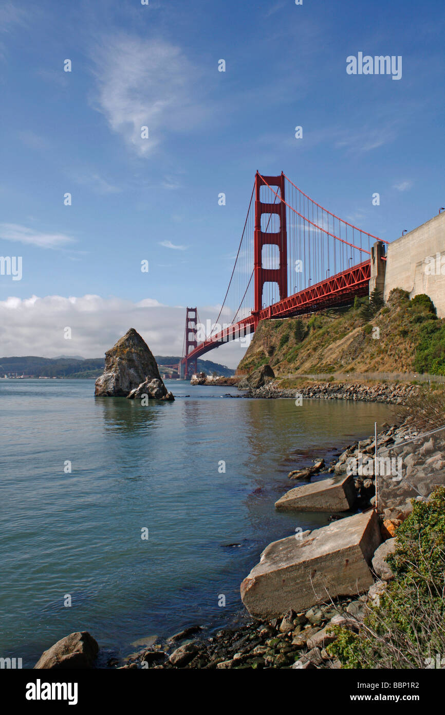 Golden Gate Bridge da Ft Baker Foto Stock