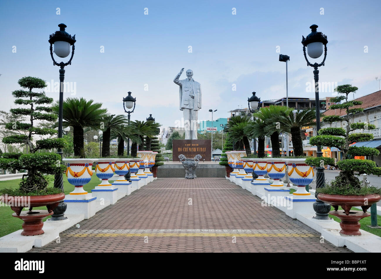 Ho Chi Minh monumento, Can Tho, Delta del Mekong, Vietnam, sud-est asiatico Foto Stock