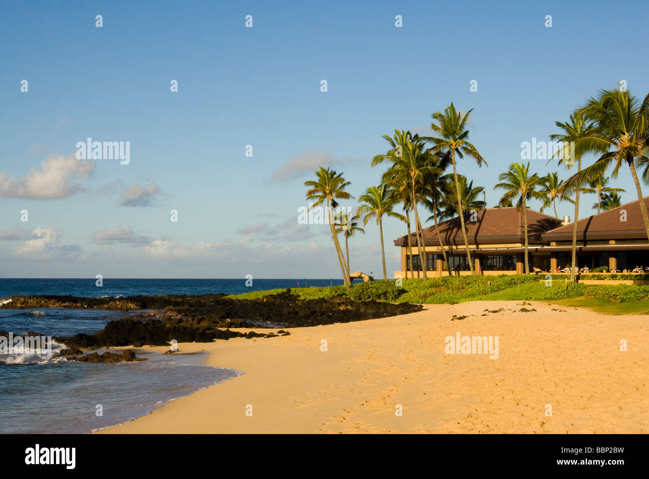 Sheraton Kauai Resort sulla spiaggia Il Kiahuna Kauai Hawaii USA Foto Stock