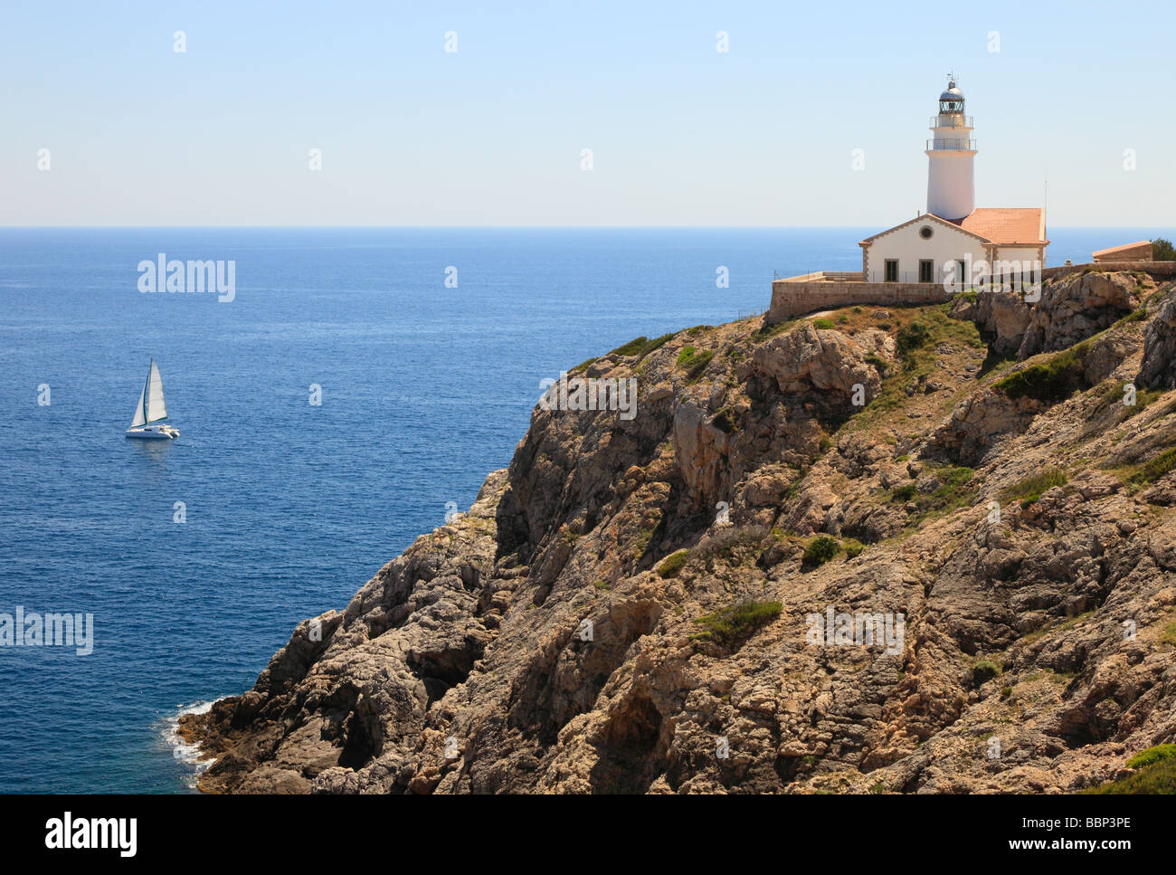 Faro di Punta de Capdepera in est Mallorca Foto Stock