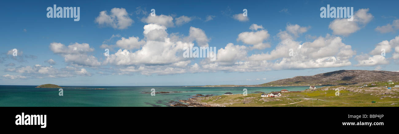 Vista panoramico di Lingeigh isola Eriskay South Uist, Ebridi Esterne, Scozia Foto Stock